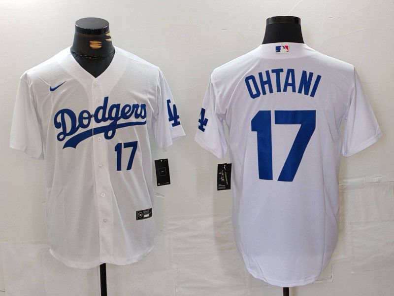 Men Los Angeles Dodgers 17 Ohtani White Game 2024 Nike MLB Jersey style 7132